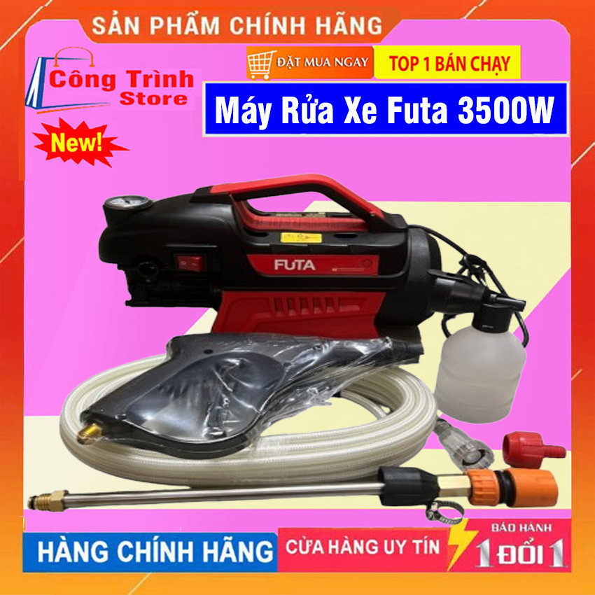 Máy rửa xe tại nhà 3500W Công suất lớn cao áp Nhỏ gọn tiếng ồn thấp tiện lợimáy rửa xe công nghiệp dùng điện 220V