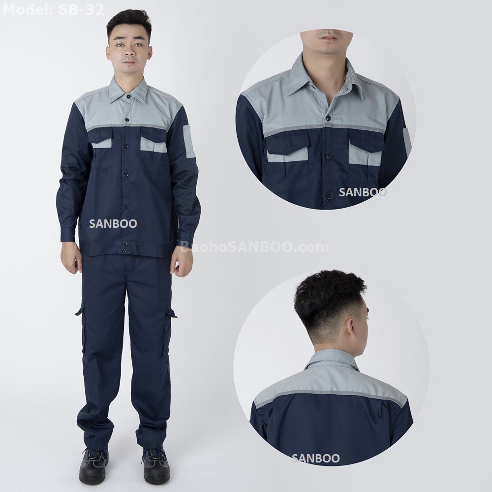 Bộ quần áo bảo hộ phối màu – SB32