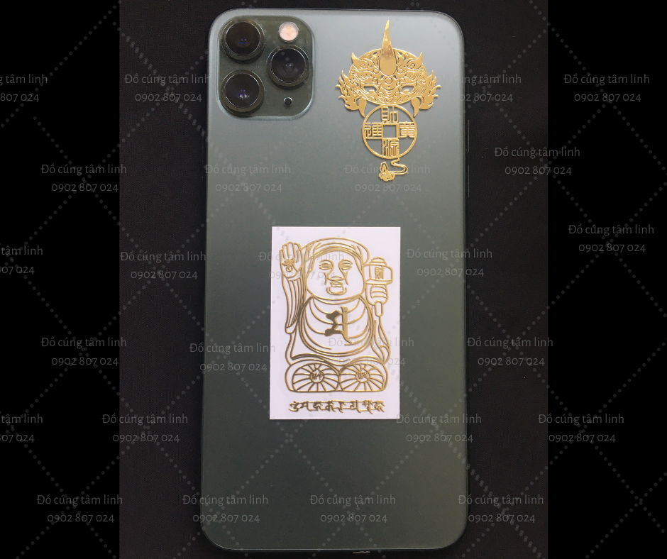 [HCM]Linh Phù Thần Tài Gõ Búa dán điện thoại - chiêu tài chiêu lộc may mắn vào nhà dán điện thoại cửa nhà - Đã chú