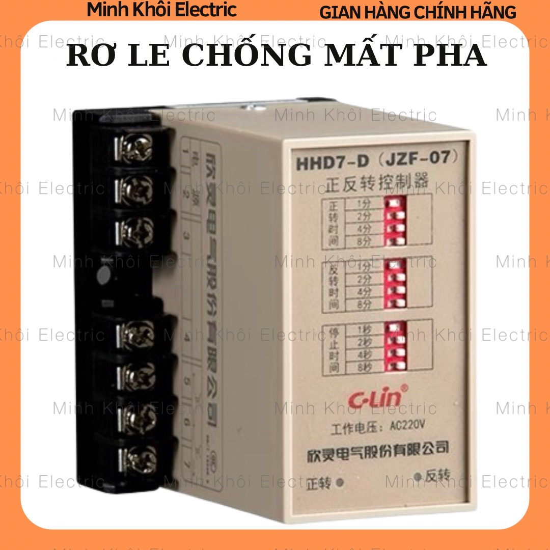 Rơ le bảo vệ chống mất pha HHD7-D,rơ le thời gian,relay bảo vệ chống mất pha HHD7-D, bộ bảo vệ điện áp chống mất pha