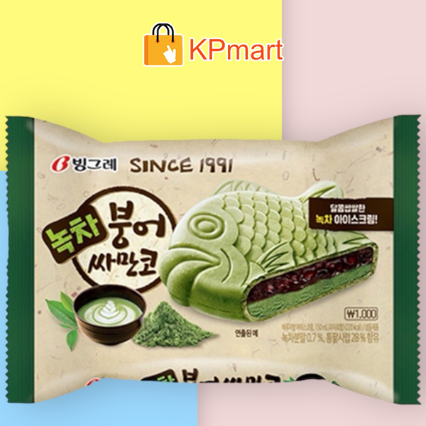 Kem bánh cá trà xanh Hàn Quốc Binggrae Samanco Green Tea 150ml