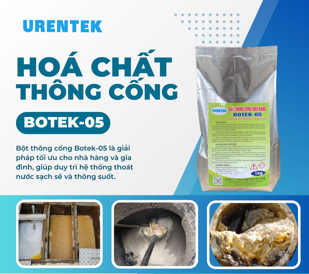 Bột thông cống Botek-05 - Thông cống dầu mỡ