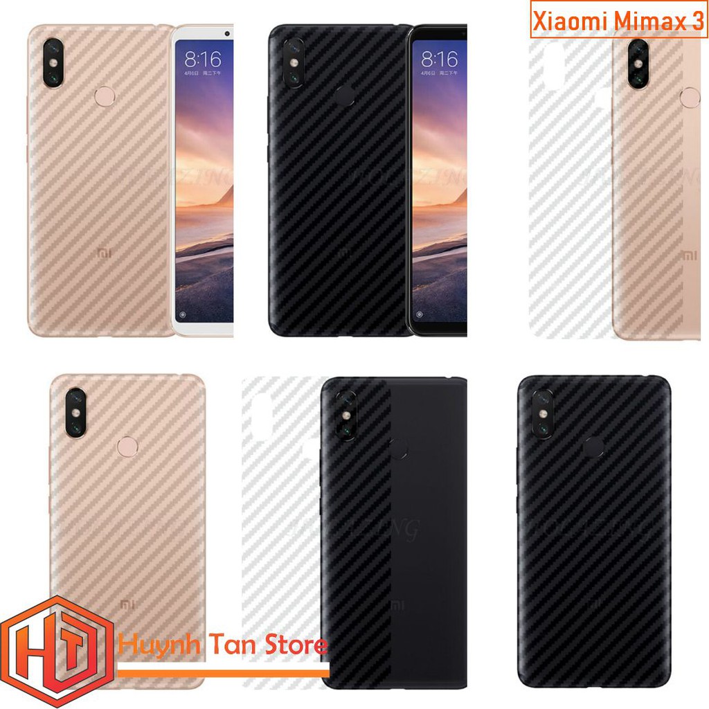 [HCM]Dán carbon Xiaomi Mimax 3 chống trày xướt mặt lưng chất lượng đảm bảo an toàn đến sức khỏe người sử dụng cam kết hàng đúng mô tả