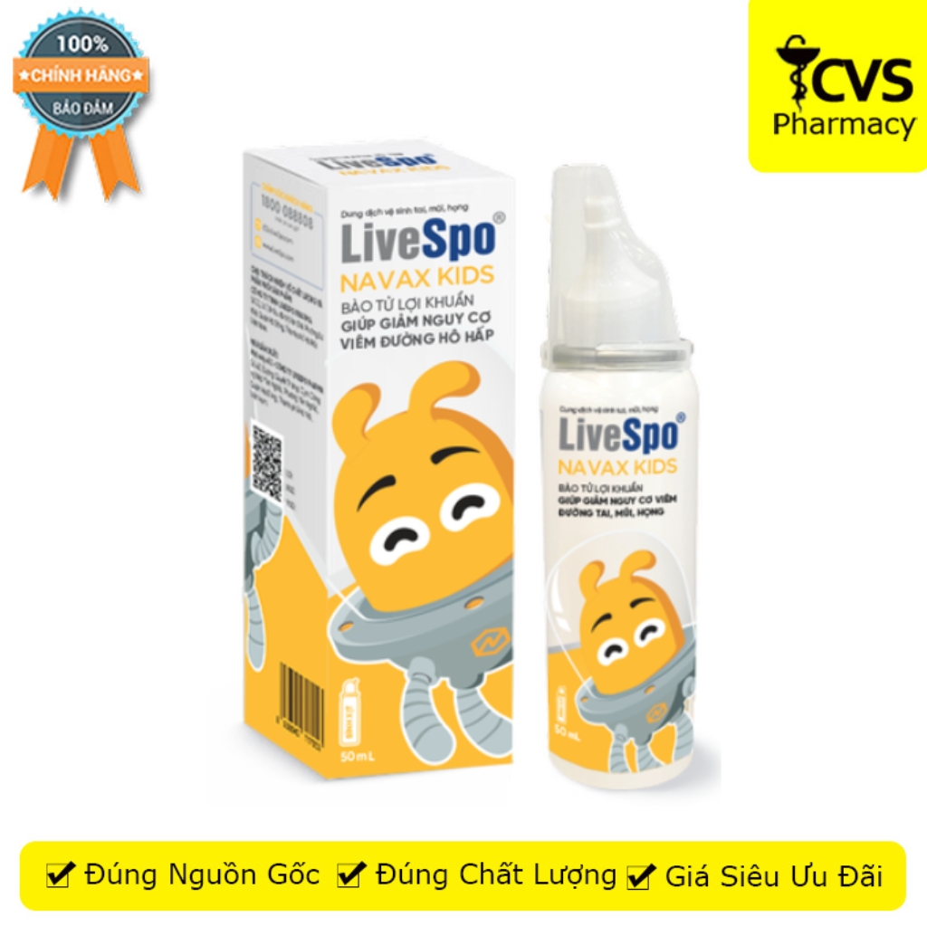 Livespo NAVAX Kids bổ sung bào tử lợi khuẩn giảm sổ mũi