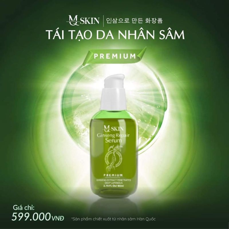 Serum Tái Tạo Da Nhân Sâm MQ SKIN mẫu mới không sưng