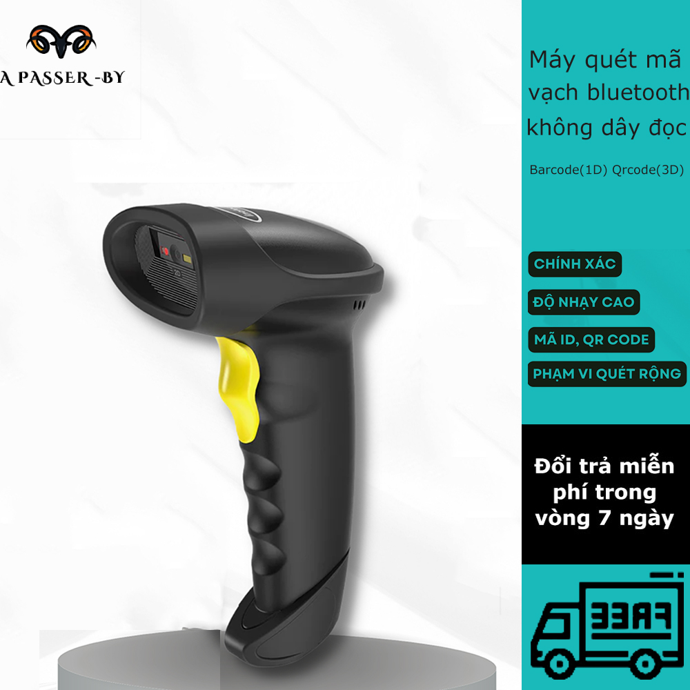 Máy quét mã vạch bluetooth không dây đọc Barcode Qrcode connect được cả Điện thoại