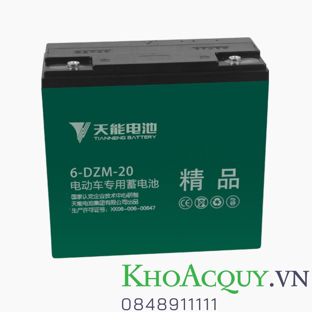 Ắc quy Thiên Năng Tianneng 6-DZM-20 12V 20AH