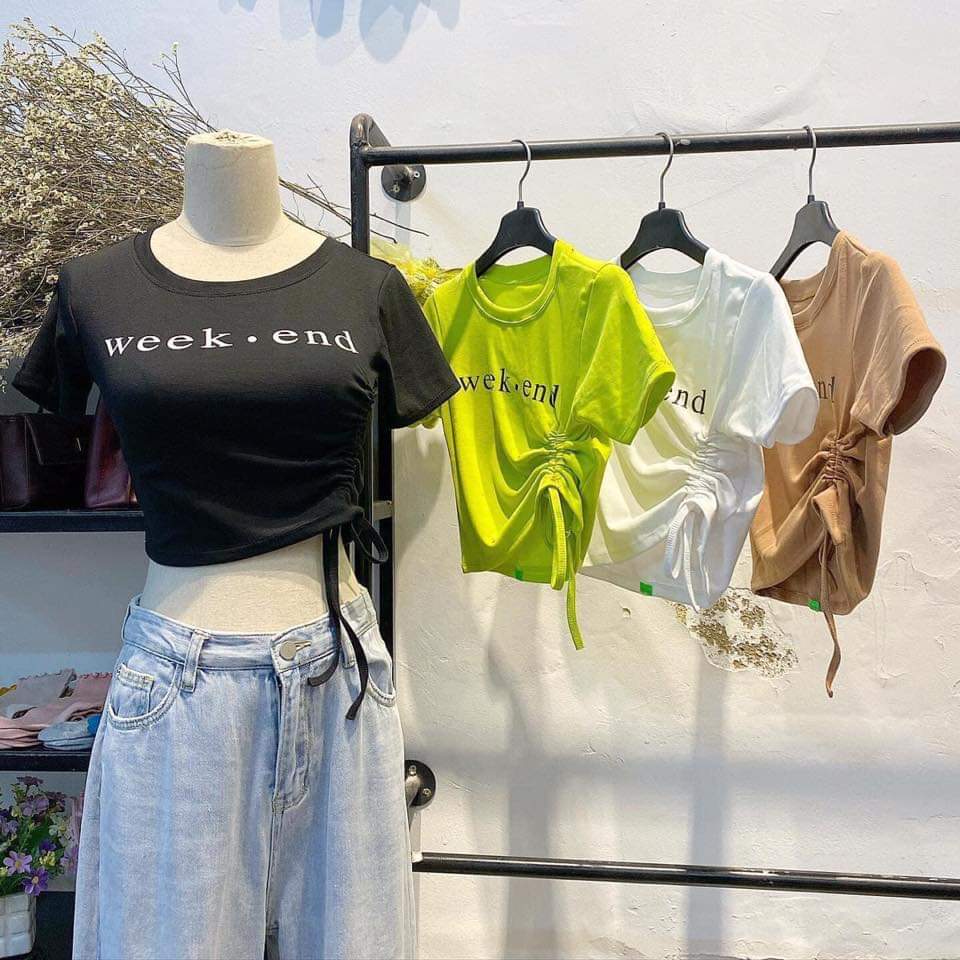 [HCM]ÁO KIỂU CROPTOP DÂY RÚT ÔM BODY DÀNH RIÊNG CHO CÁC BẠN GÁI CỰC CHUẨN TK67