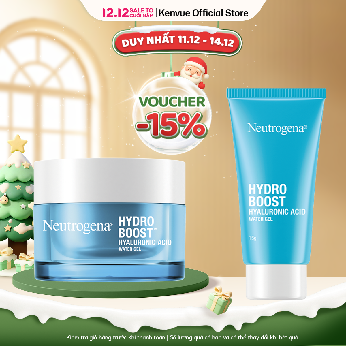  Tặng water gel 15g  Kem dưỡng ẩm cấp nước Neutrogena Hydro Boost Water Gel 50g  quà không hiện giỏ  