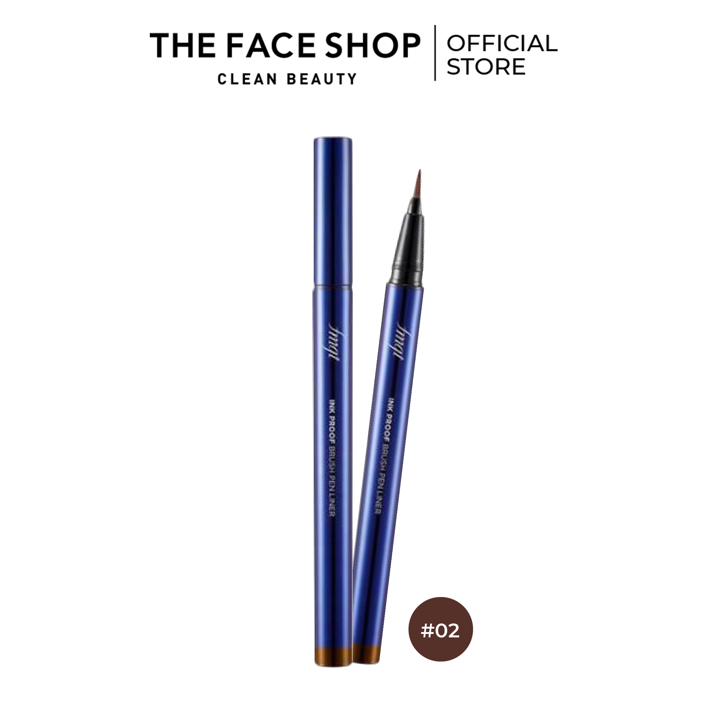 Bút kẻ viền mắt trang điểm thefaceshop fmgt. ink proof brush pen liner 02 0.6g