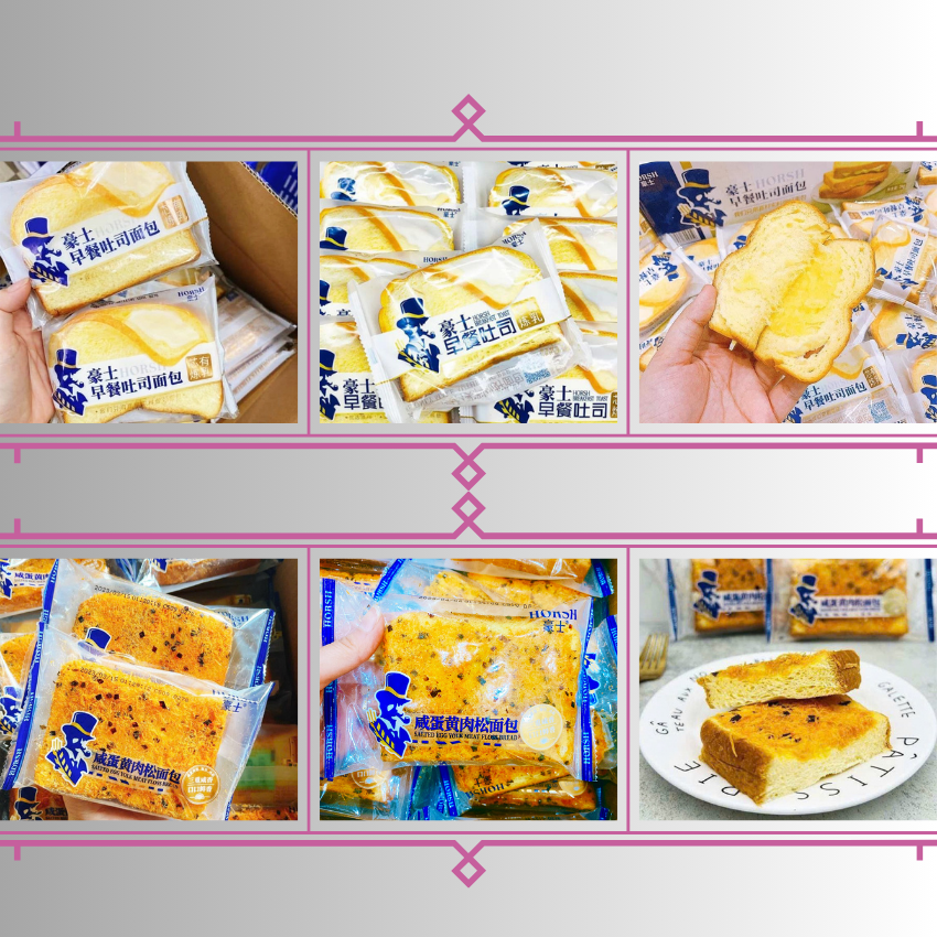 Combo 5 Bánh mì kẹp sandwich sữa chua Horsh Đài Loan B54 - BeeGin Food