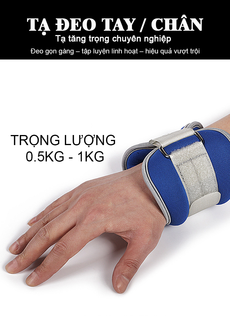 Tạ đeo tay/chân Lara Star 0625 – tạ đeo cát sắt, hỗ trợ tăng trọng lực khi chạy, múa và tập thể dục