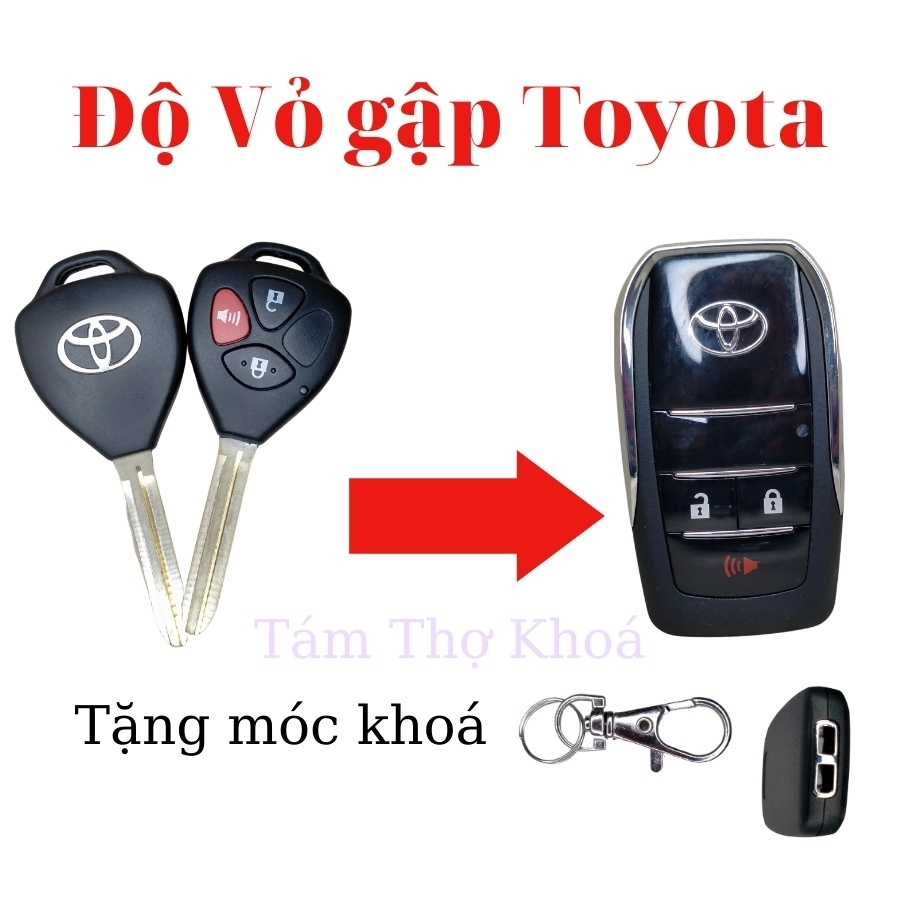 Vỏ Chìa Khoá Độ Gập Xe Toyota Innova Fortuner Vios Yaris corolla Altis Camry...