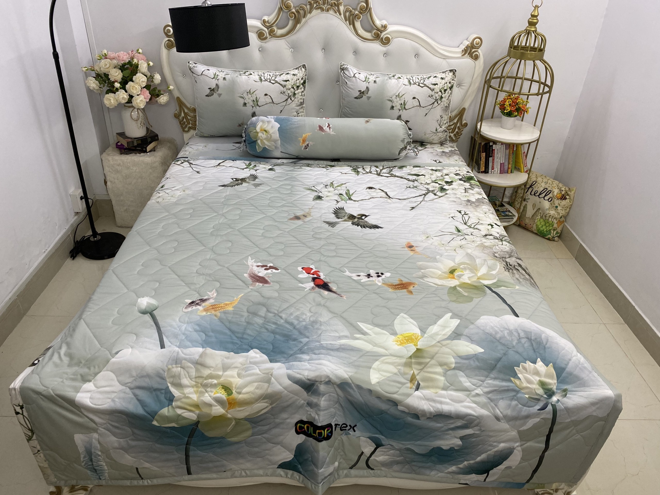 [HCM]Bộ Drap  mền + áo gối { 5 món} thun Ý 5D Cao Cấp , mát lạnh, thấm hút tốt.{ hoặc mền lẻ}