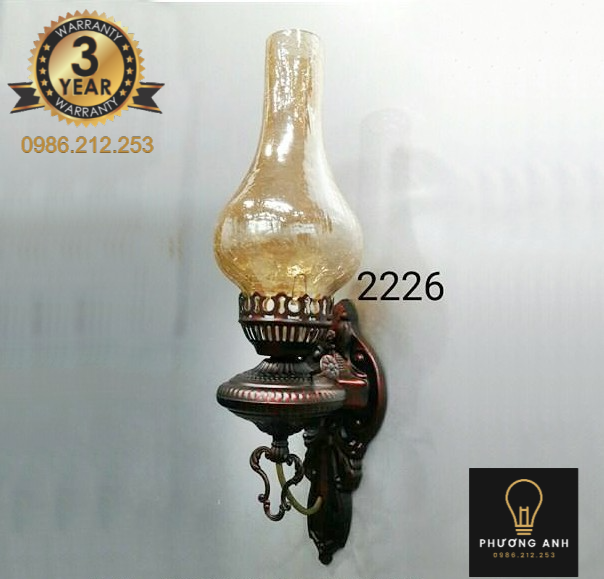 Đèn tường hình đèn dầu mã t2226 trang trí nội thất phòng thờ cổ điển -đèn phương anh