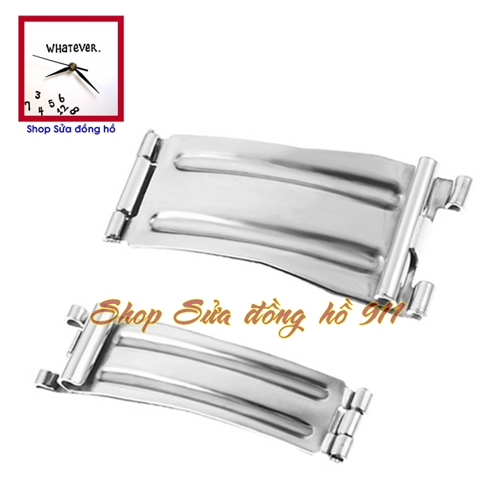 Bản lề gập cho khóa dây kim loại đồng hồ. Màu Trắng bạc - Silver. Bản lề khóa Nữ 11mm.