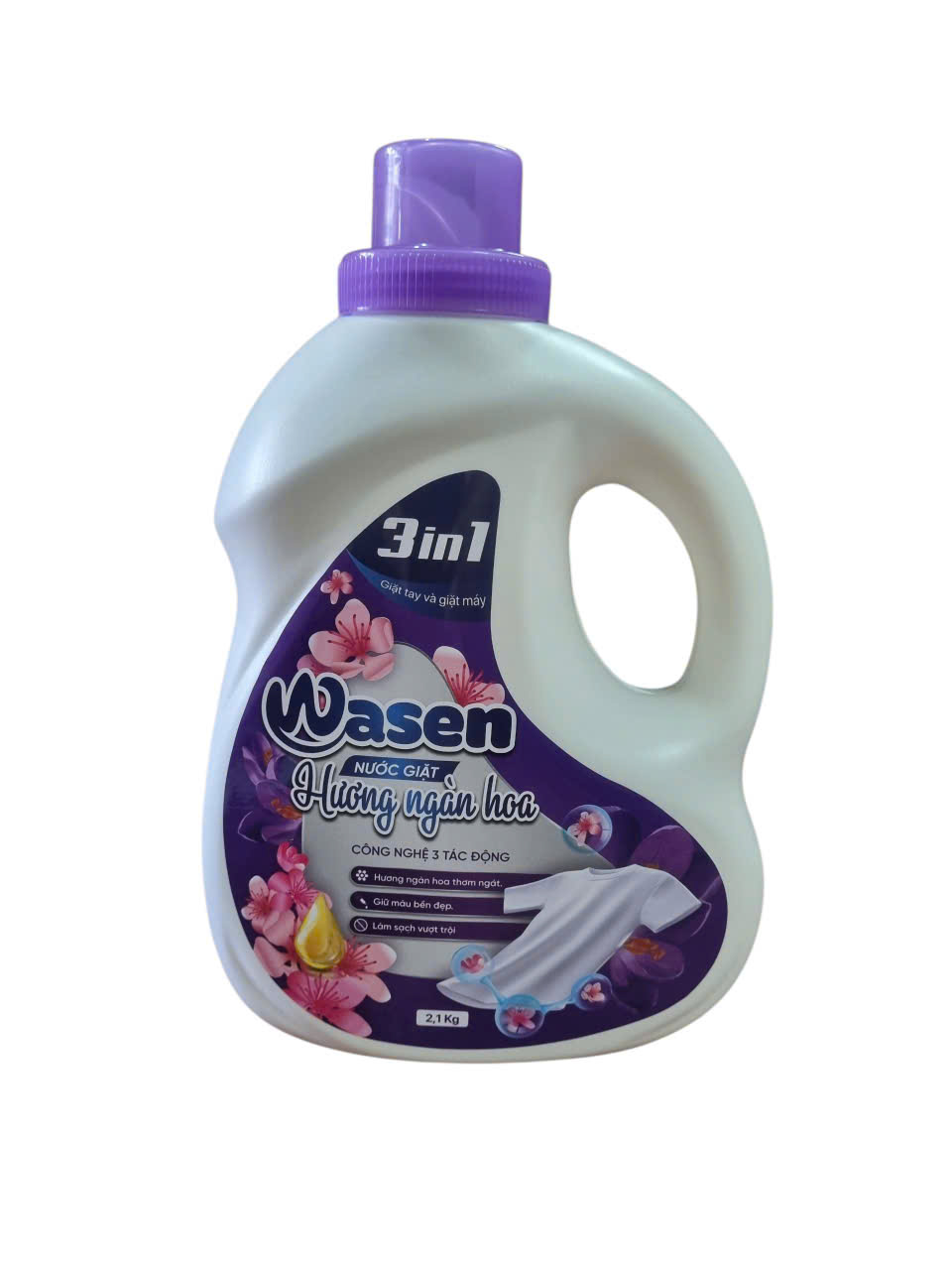 ( 2.1KG ) NƯỚC GIẶT CAO CẤP CÔNG NGHỆ NHẬT BẢN WASEN HƯƠNG NGÀN HOA - NƯỚC GIẶT  SIÊU SẠCH SIÊU MẠNH 10X - 2