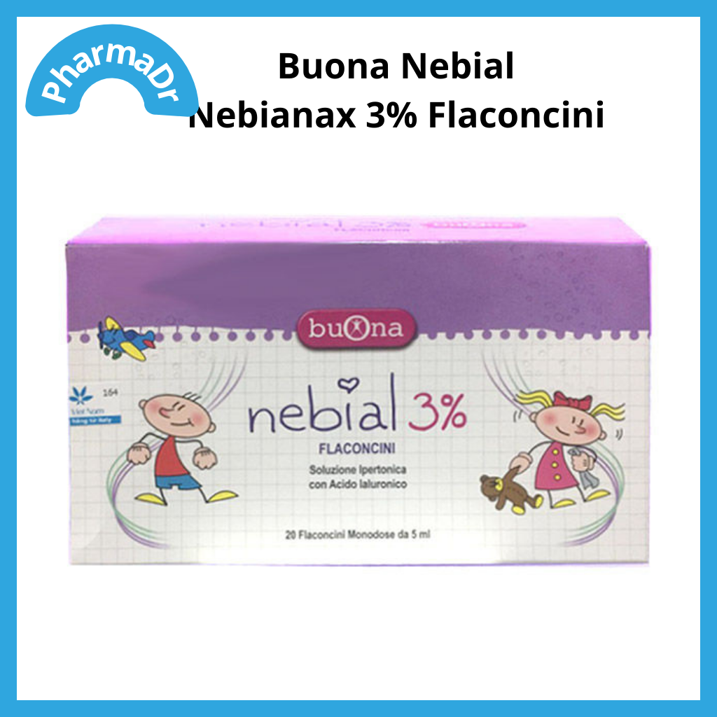 Buona Nebial Nebianax 3% Flaconcini, Dung Dịch Nhỏ Mũi Giảm Sổ Mũi