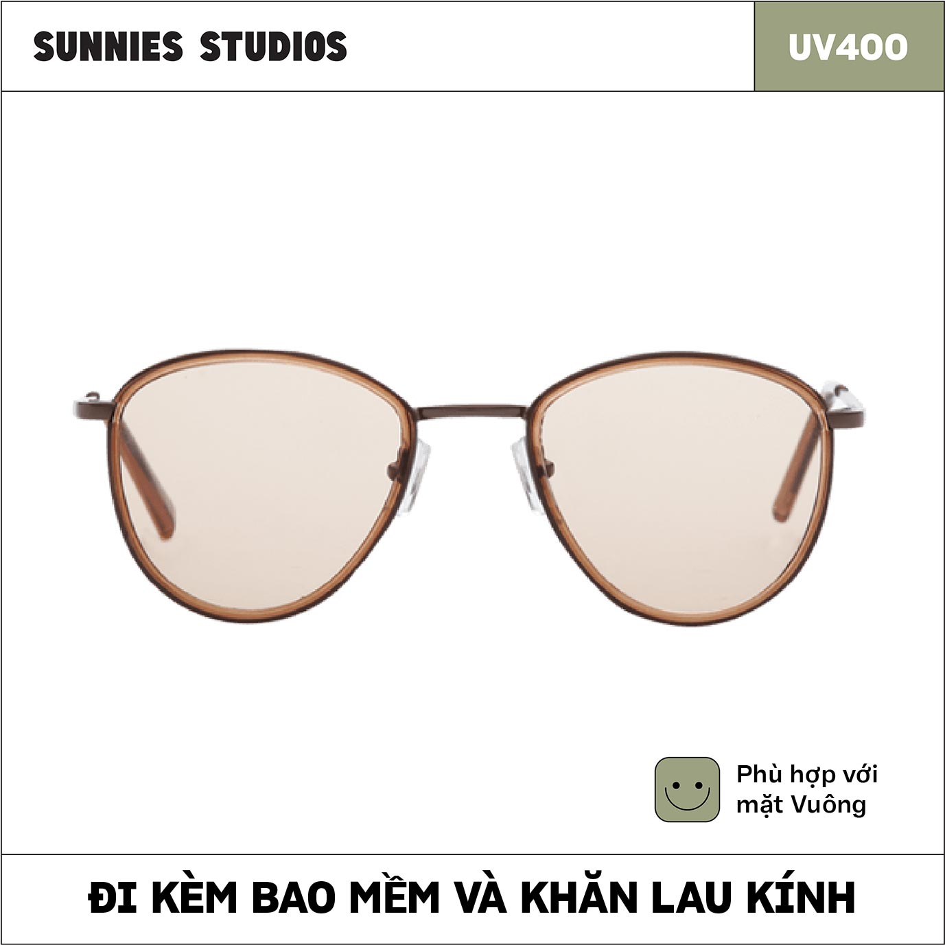 Kính mát Sunnies Studios Gọng Tròn Dallas in Beech