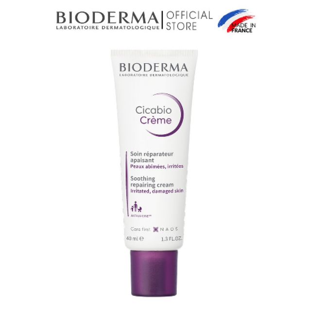 [hàng chính hãng} kem dưỡng phục hồi da bioderma cicabio creme 40ml