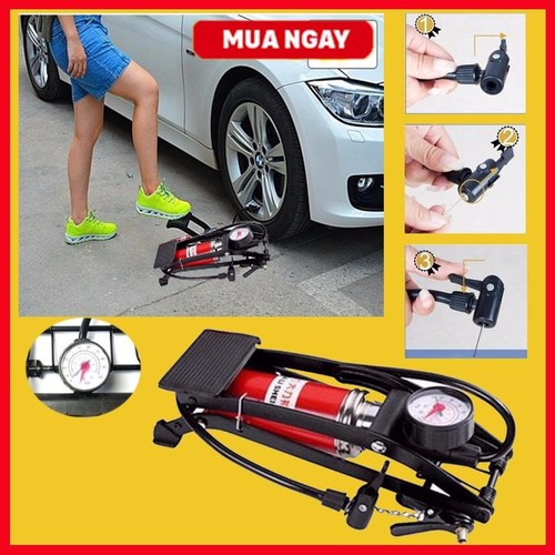 Bơm đạp chân ô tô xe máy USA tiện dụng - Bơm đạp chân ô tô xe máy,  bơm hơi xe đạp, bơm hơi xe máy, bơm bóng đa năng và tiện dụng, bộ bơm hơi xe