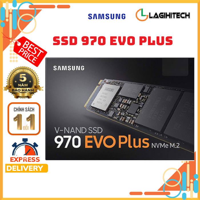 LAGIHITECH Ổ cứng gắn trong SSD Samsung 970 EVO PLUS 500GB/ 1TB / 2TB NVMe M.2 Bảo Hành 5 năm Samsung