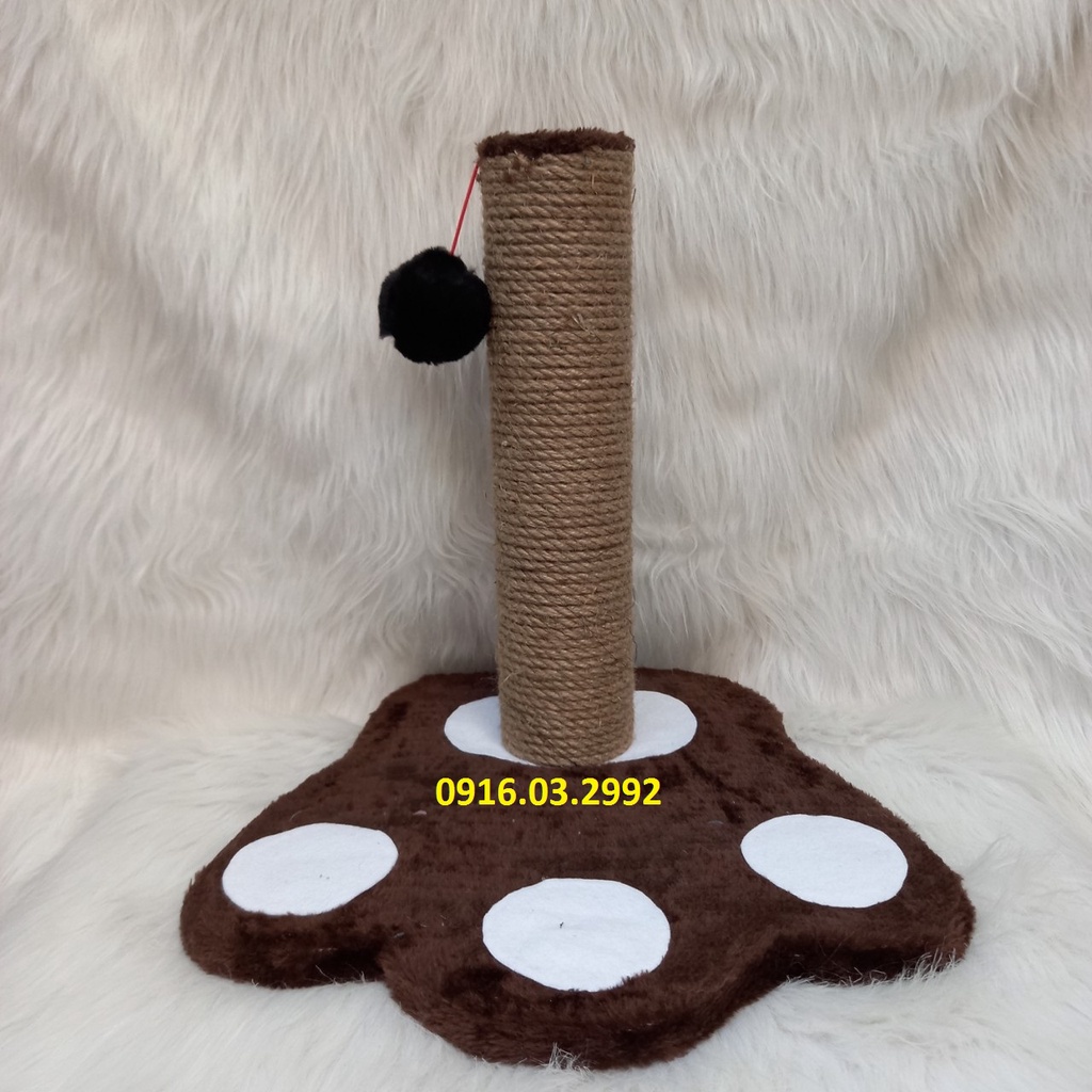 Trụ cào móng cho mèo đế bàn chân trụ quấn thừng cao 30cm