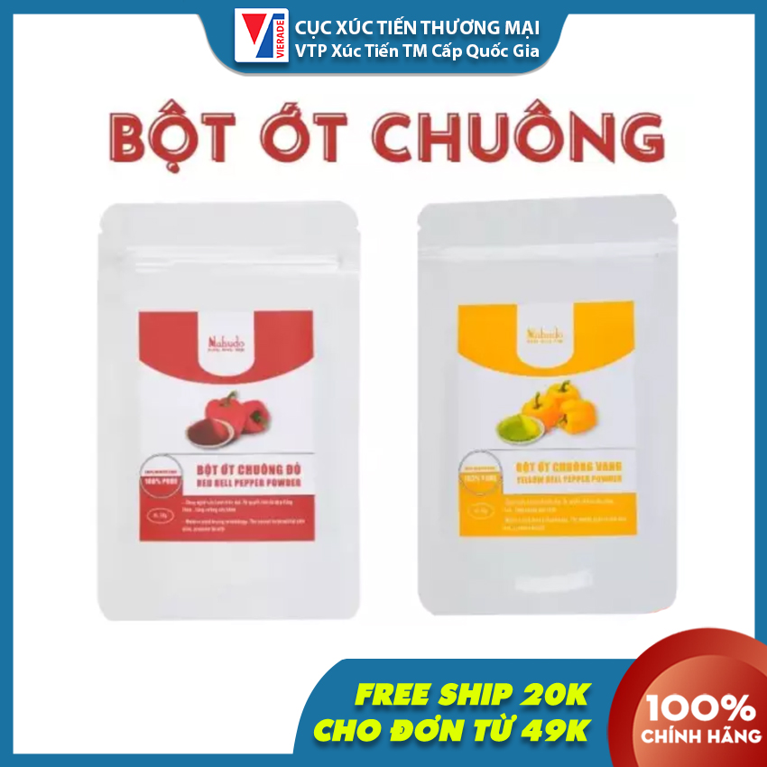 [MIỄN PHÍ VẬN CHUYỂN] Bột Ớt Chuông Đỏ Vàng NAHUDO 50g - Hỗ Trợ Giảm Cân, Bổ Sung Dưỡng Chất [CT CẤP QUỐC GIA]