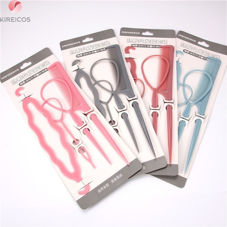 Set 4 dụng cụ hỗ trợ tạo kiểu tóc - dụng cụ bới tóc tạo kiểu tóc 4 món bằng nhựa - giao màu ngẫu nhiên - dụng cụ tạo kiểu tóc đa năng tiện lơi - set 4 món làm tóc đa năng tiện dụng - set 4 món tạo kiểu tóc đa năng