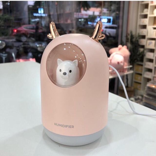 [HÀNG XỊN] Máy Xông Tinh Dầu Mini - hình gấu HUMIDIFIER dễ thương, làn khói nước nhẹ nhàng, tự động ngắt khi hết nước, máy chạy cực êm, máy phun sương cầm tay, máy phun sương tinh dầu, máy xông tinh dầu phun sương