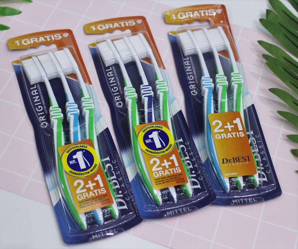 Set 3 bàn chải đánh răng người lớn Dr best