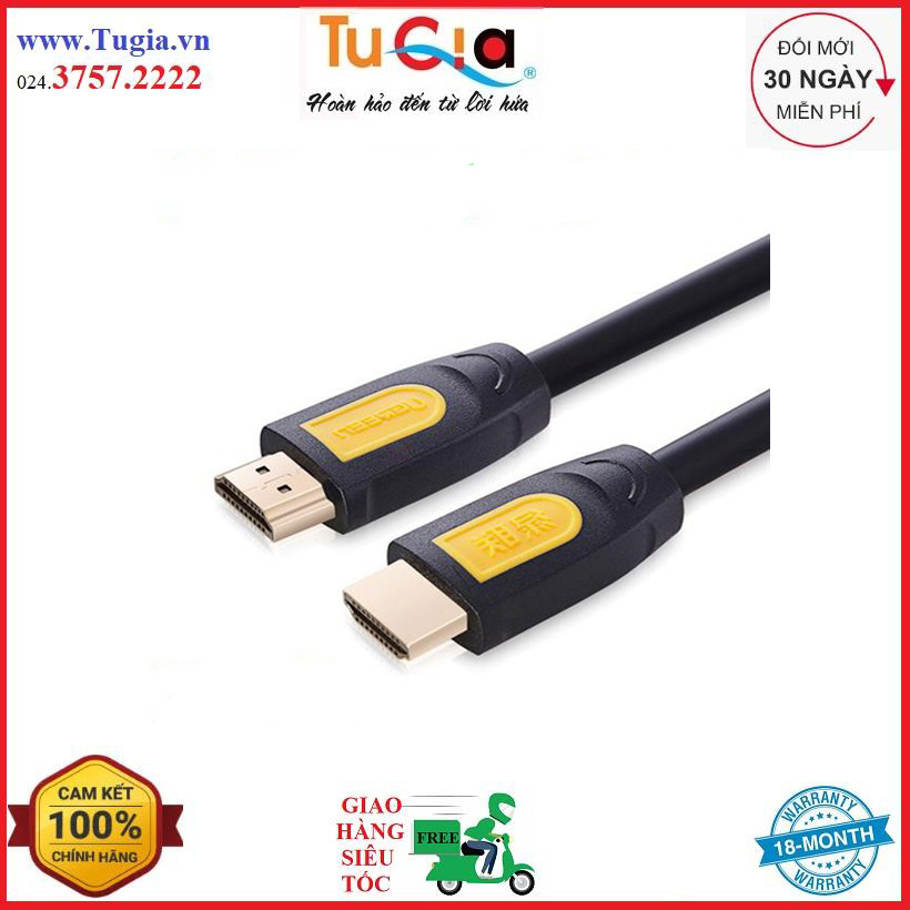 Dây hdmi 1.4 thuần đồng 19+1 dài 2m ugreen hd101 10129 - hàng chính hãng