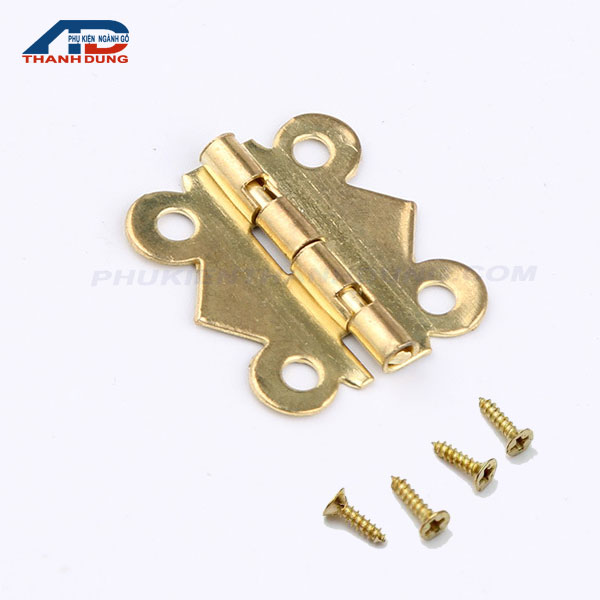 [4 CÁI+VÍT]Bản Lề Cánh Bướm Màu Vàng