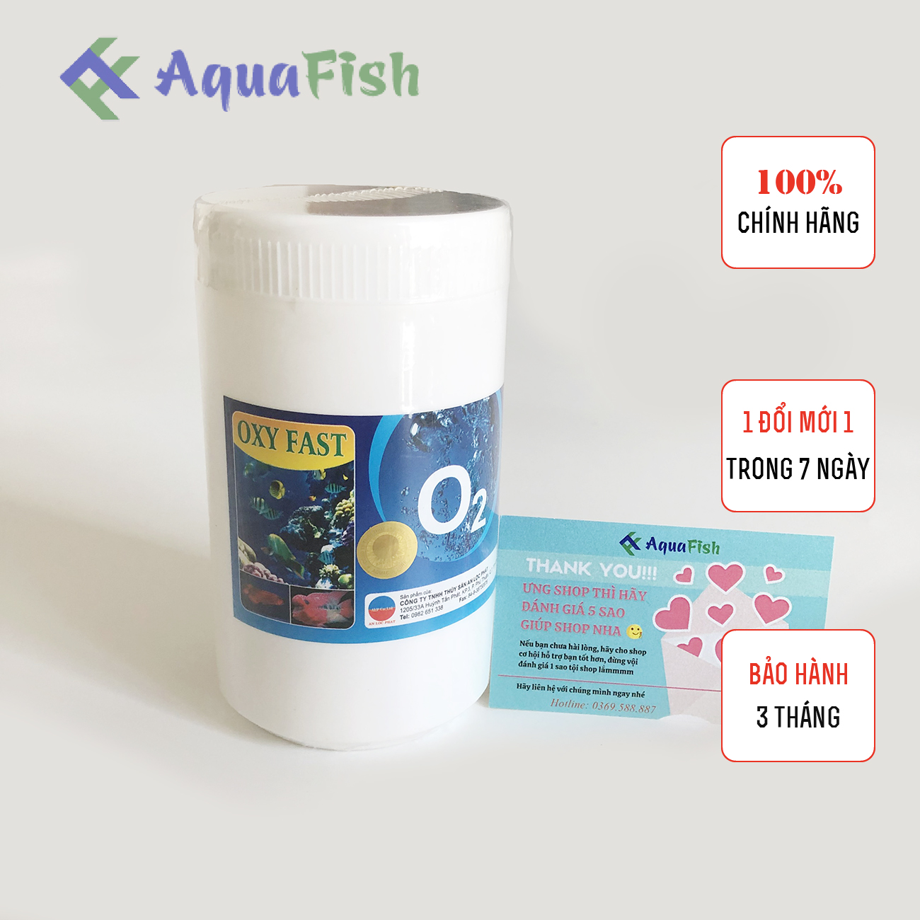 Oxy fast 500g giúp bổ sung oxy cho hồ cá