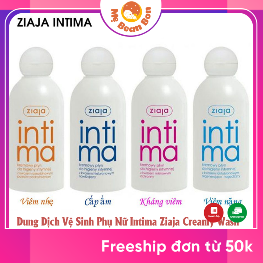 DUNG DỊCH VỆ SINH PHỤ NỮ INTIMA ZIAJA 200ML của Ba Lan đủ loại itima cho các lựa chọn phù hợp