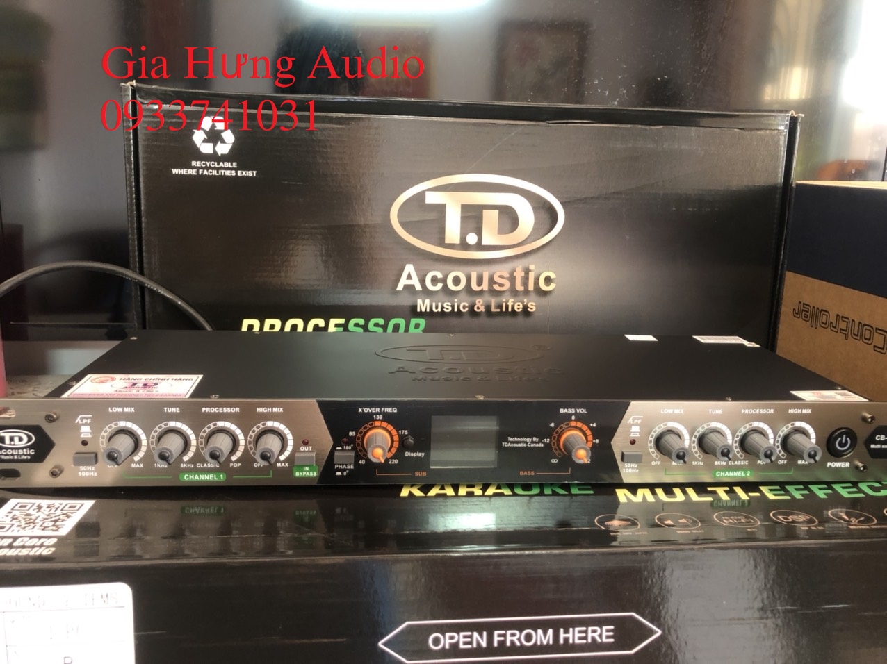 [HCM]Nâng Tiếng TD Acoustic CB 800 Ultra nâng tiếng thế hệ mới cho tiếng Bass sâu trebe nhiễn. Tặng kèm 02 dây tín hiệu canon