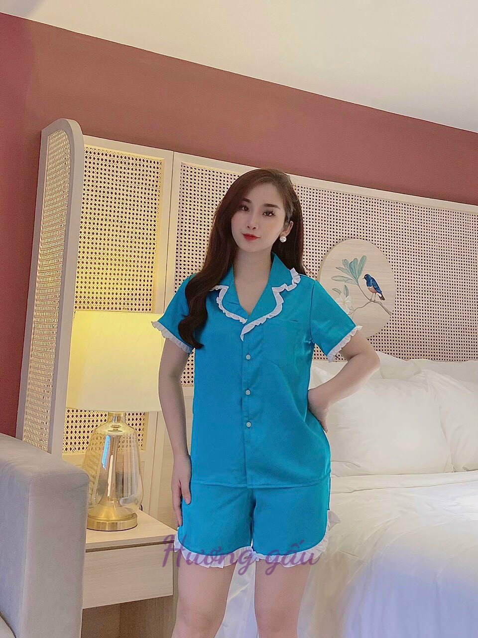 Bộ ngủ nữ pijama chất kate loại 1