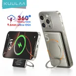 Kuulaa 5000mAh Power Bank With Rotating Stand Không Dây Tích Hợp Nam Châm PD20W Wireless Magsafe PowerBank for iPhone 16 Pro Max 15 14 13 12 Series Slim Fast Charge Battery Pin Sạc Dự Phòng