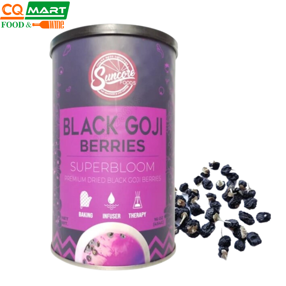 Kỷ tử đen sấy khô - black goji berries organic hộp 250g