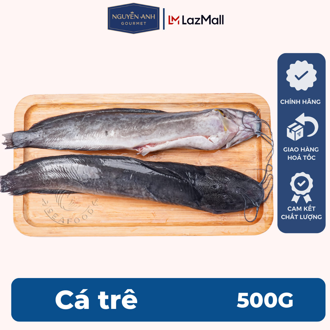 Cá Trê Nguyên Anh đặc sản Phú Quốc hải sản tươi sống như cá, tôm tươi, mực tươi loại 500g Hải Sản Nguyên Anh.