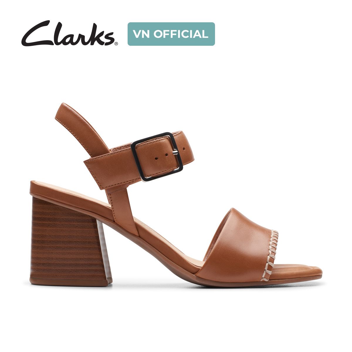 Giày Xăng Đan Cao Gót 6.5cm Da Nữ Clarks - Siara65 Buckle