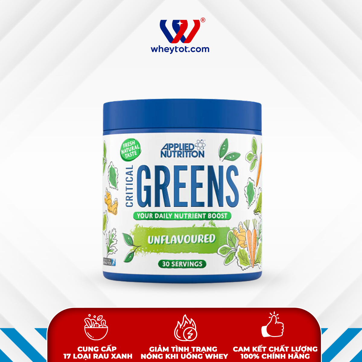 Bột rau quả Applied Nutrition Critical Green150G bổ sung chất xơ và vitamin