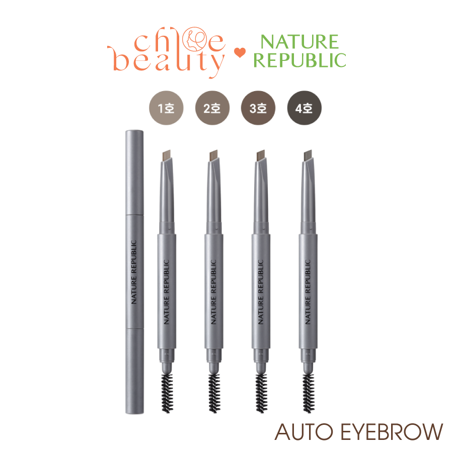 Chì kẻ mày dạng vặn đầu vát nature republic botanical auto eyebrow 0.3g