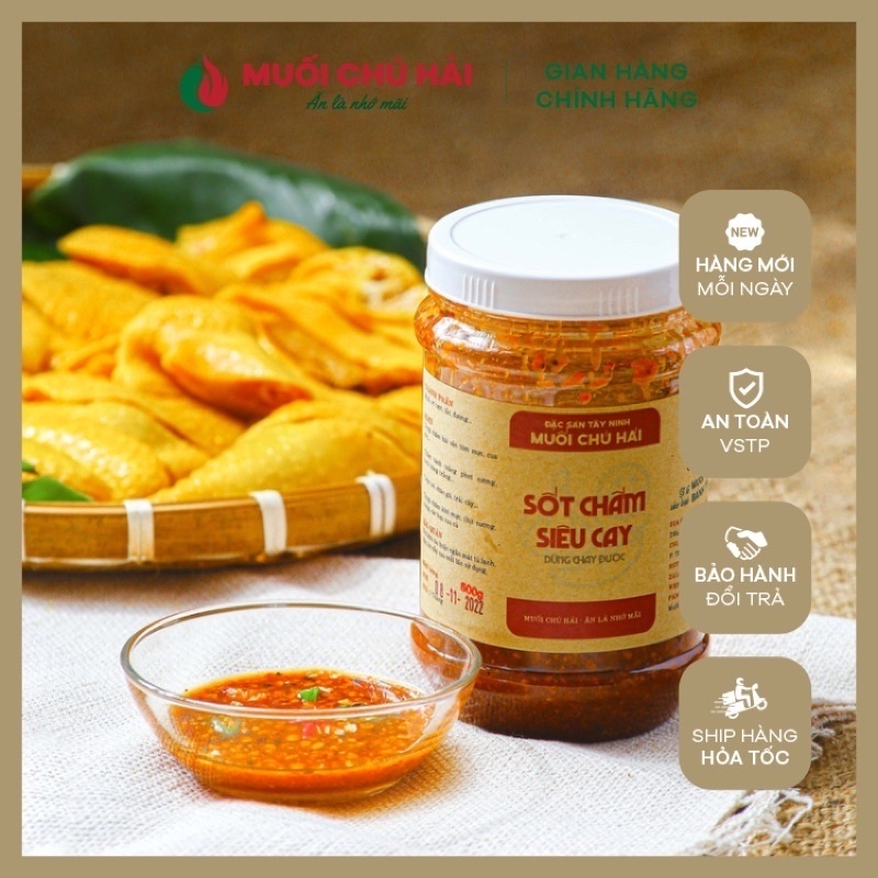 2 hũ sốt chấm siêu cay muối chú hải - hủ 500gr