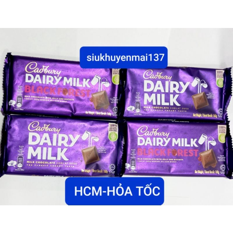 4 loại socola sữa Cadbury Dairy Milk (90g).20 3.2022
