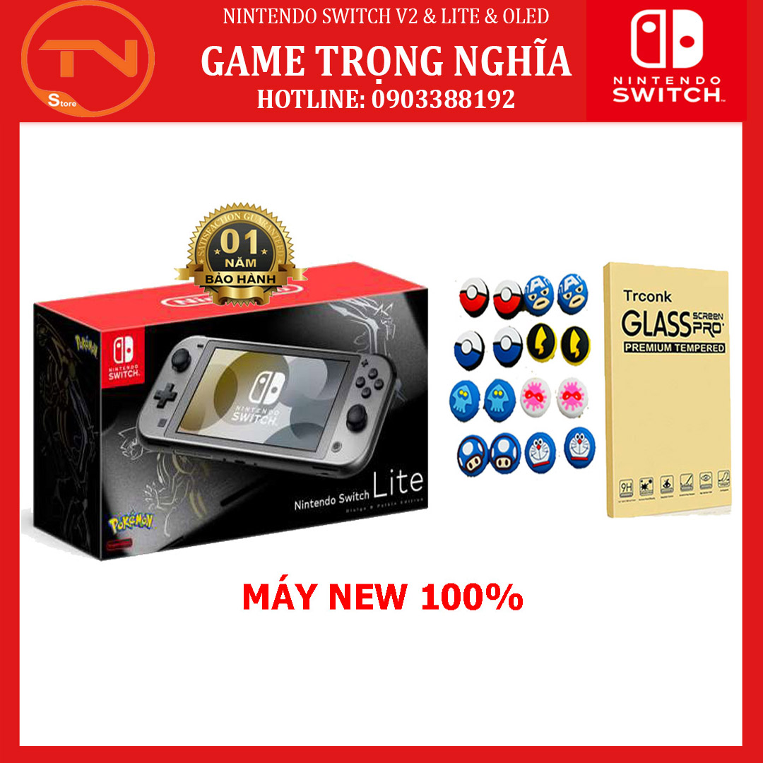 Máy Chơi Game Nintendo Switch Lite Dialga & Palkia Edition - Bảo hành 12 tháng + Tặng miếng dán cường lực & Bọc Analog