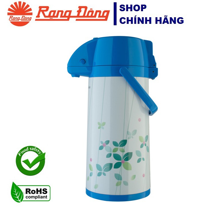 Phích đựng nước nóng 2 lít rạng đông cần bơm rót nước, đế xoay 360 độ - rd 2045ts.e