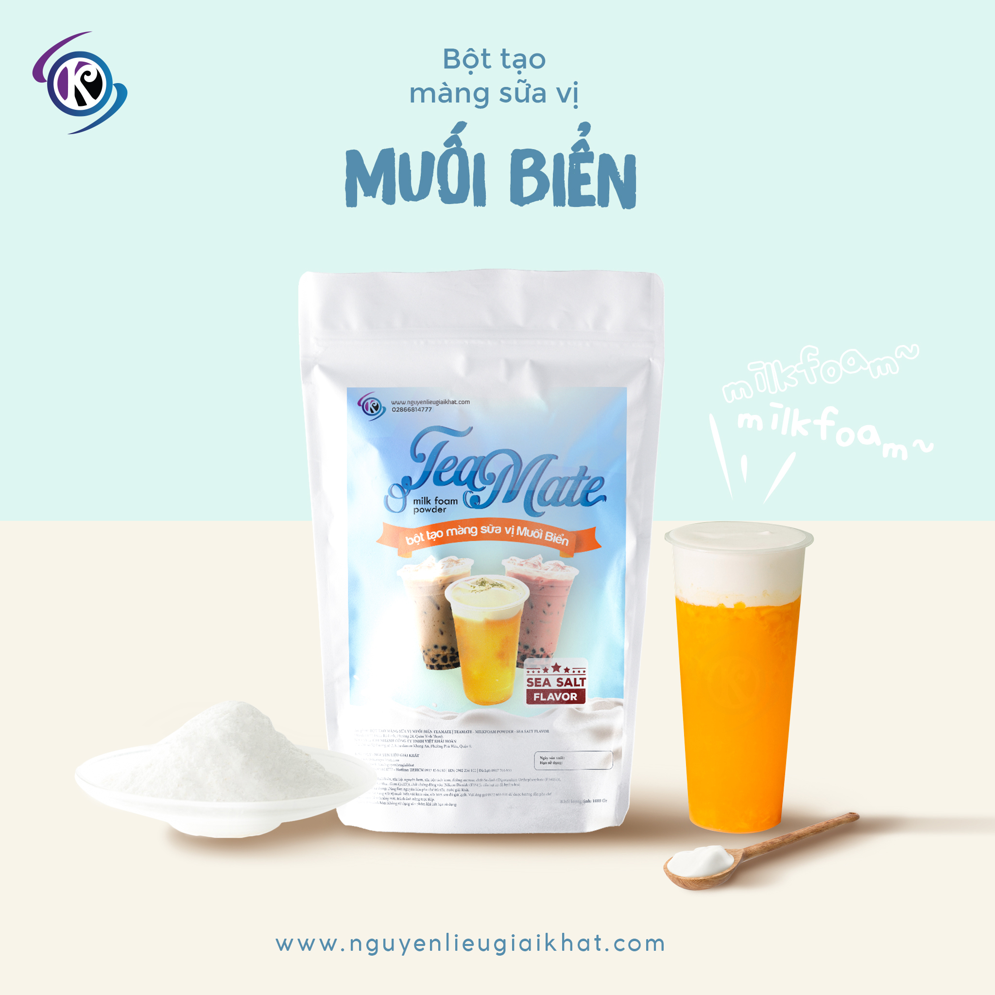 Bột tạo milkfoam vị Muối Biển - Teamate