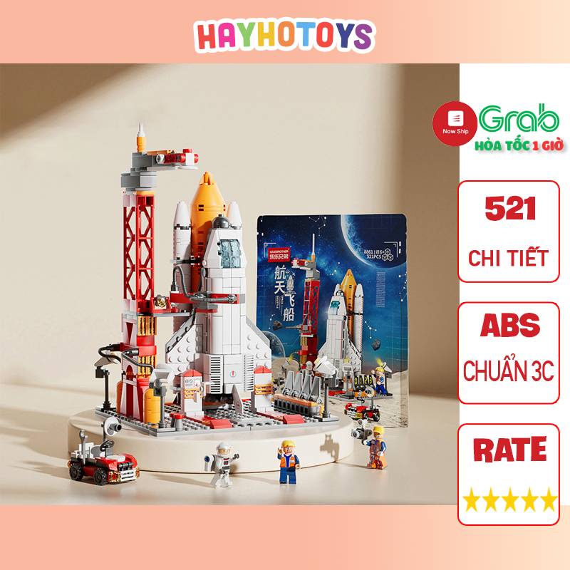 Đồ chơi lắp ráp lego Tàu Vũ Trụ 521 Chi Tiết, mô hình lắp ráp lego tàu vũ trụ tặng kèm nhân vật phi hành gia