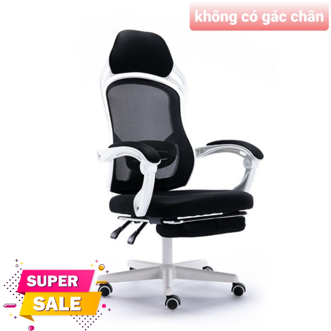[Có Video] Ghế Văn Phòng, Ghế Làm Việc Ngả Lưng Cao Cấp - Ghế Văn Phòng Lưng Lưới Thiết Kế Phong Cách Hàn Quốc, Ghế Xoay Văn Phòng Đa Năng, Ghế Làm Việc Chân Xoay, Ghế Làm Việc Ngả Lưng Kèm Để Chân Cao Cấp